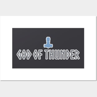 Thor Mjolnir God of Thunder Hammer Viking Nordic Posters and Art